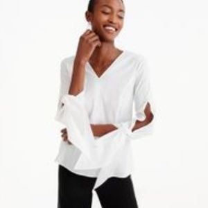 NWOT crisp white J. CREW BLOUSE